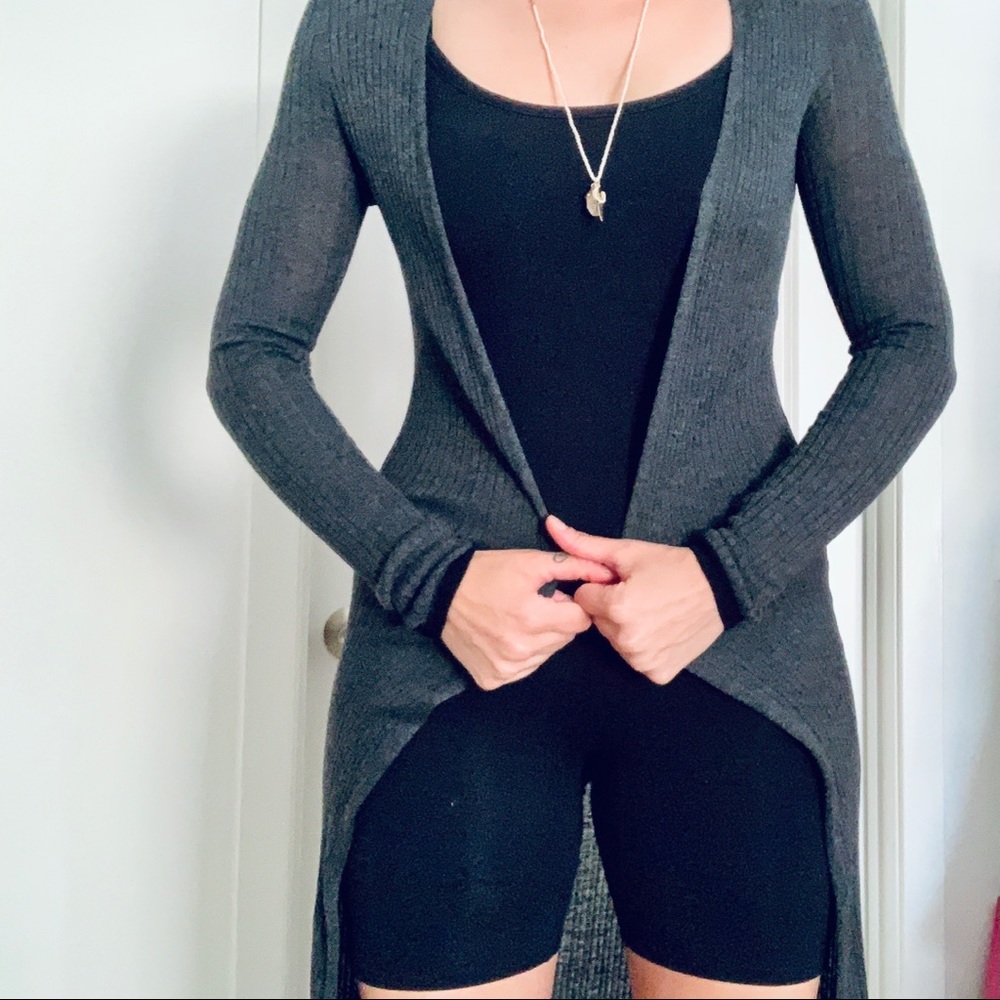 NWT EXPRESS longline ribbed cardigan